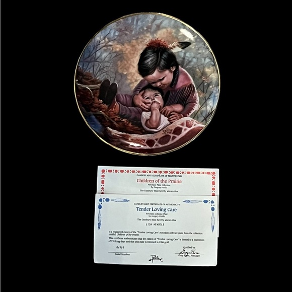 TENDER LOVING CARE BY PERILLO 23 kt Porcelain PLATE 75 firing daysonly.VTG - Picture 2 of 5